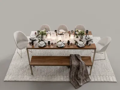 DINING TABLE 3D model shop