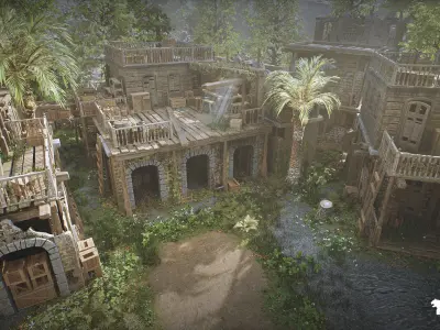 Adventure Island Environment  Low-poly 3D model