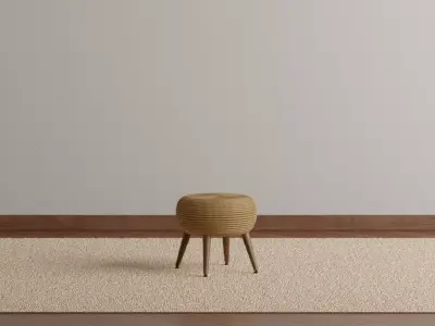 Rattan Ottoman 3D model