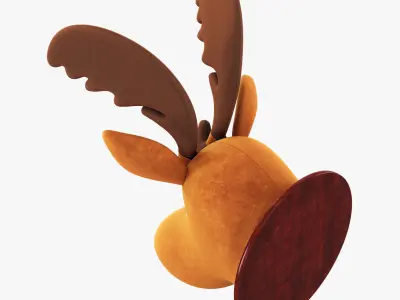 Fabric Moose Head Trophy 3D model