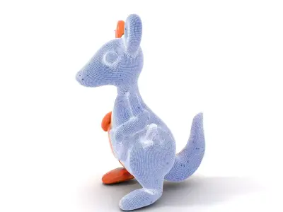 Playful Kangaroo Inflatable model pack Low-poly 3D model