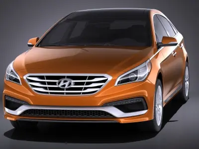 Hyundai Sonata 2017 VRAY 3D model