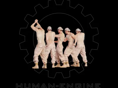 Male Scan - Victor Knife Poses Bundle 3D model