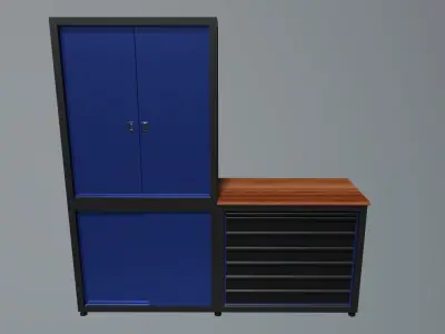Work Bench Low-poly 3D model