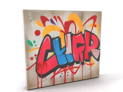 Vibrant Graffiti Wall model pack Texture