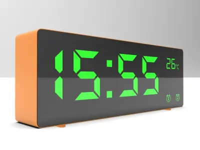 CLOCK ORANGE GREEN Low-poly 3D model