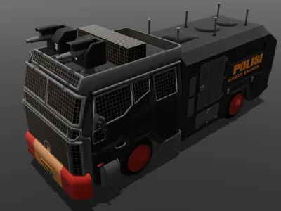 Van 3D Model Low-poly 3D model