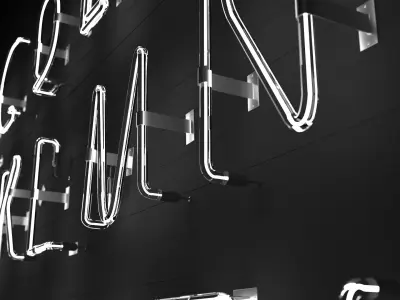 Neon Alphabet 3D model