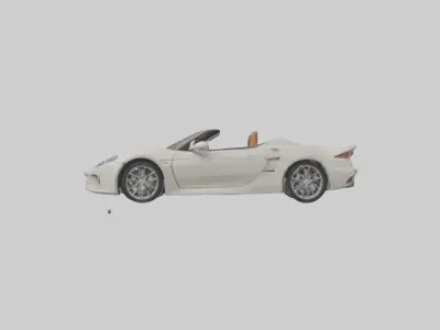 Convertible Sports Car model Low-poly 3D model