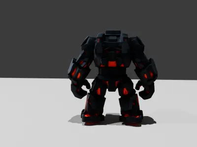 Stone Lava Golem - Game asset 3D model