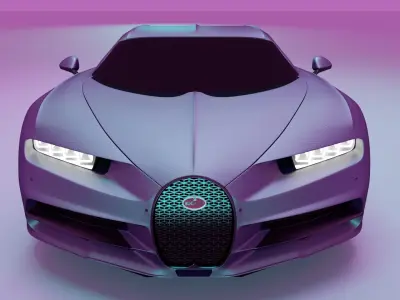 Bugatti Chiron high poly 3D model 3D model