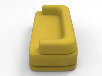 Fat Sofa Low-poly 3D model