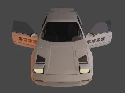 Toyota MR2 Low-poly 3D model