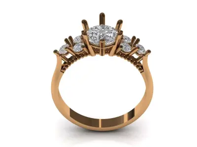 Luxury Diamond Womens Engagement Ring Jewelry 3D print model