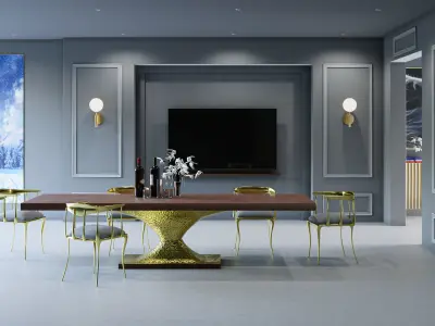 Luxury table Low-poly 3D model