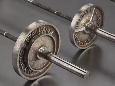 Olympic Standard Barbell 3D model