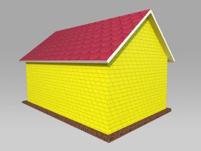Toon Garage Low-poly 3D model