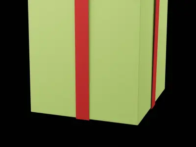 Christmas Gift Box Low-poly 3D model
