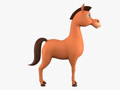 Cartoon Horse 3D model