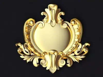 Central decor ornament for furniture 3D model 323