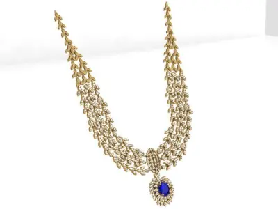 Oval Cluster Necklace 4649 3D print model