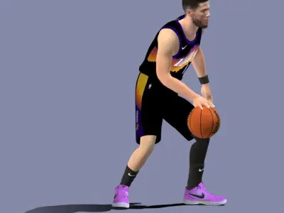 3D Rigged Devin Booker NBA Low-poly 3D model