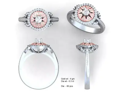 H stern luxury diamond ring 3D print model buy