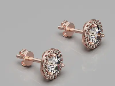 Lux  earrings  printable gold jewelry printable 3D model 3D print model