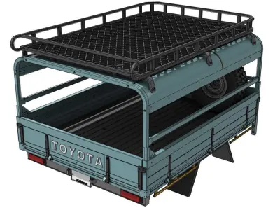 TOYOTA LAND CRUISER FJ45 PICK UP TRUCK RC BODY STL FILE  3D print model