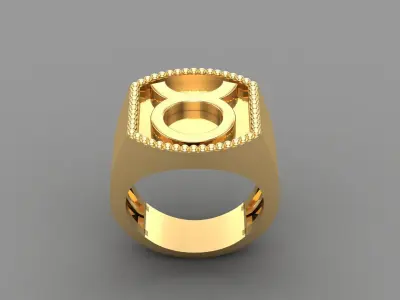 Taurus Ring Version 2 For Print STL 3D print model