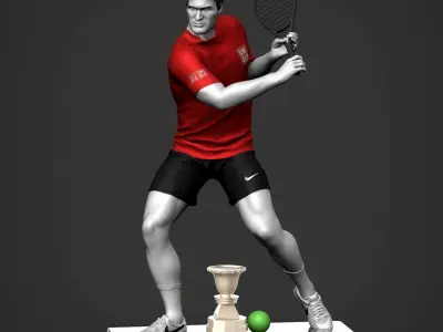 Roger Federer 3D Printable 3 3D print model
