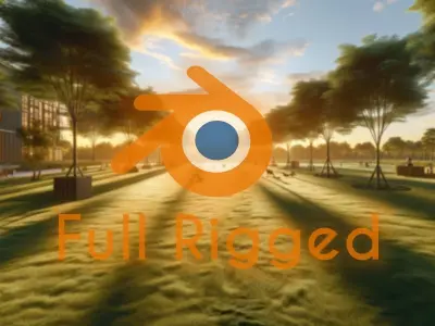 Alert Guardian 3D Dog Model Low-poly 3D model