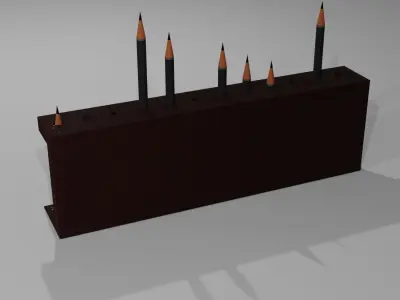 Graphite pencil set holder 3D print model