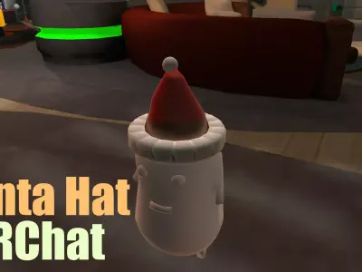 VRChat Santa Hat Free low-poly 3D model