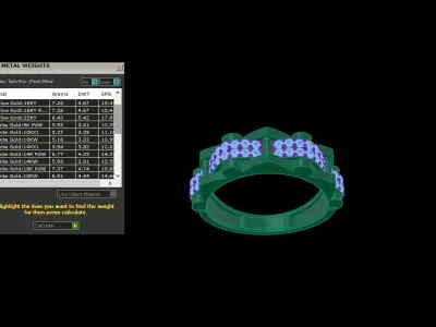 Mens gemstone diamond men Ring with details images 18 3D print model