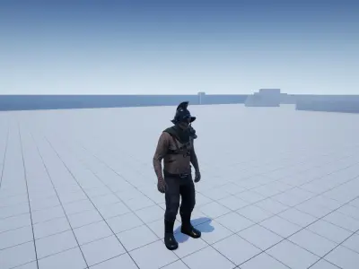 Crypt Fiend modular character - demo scene Free low-poly 3D model