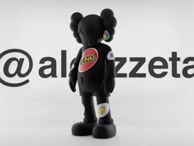 Kaws UNO Textured Low-poly 3D model