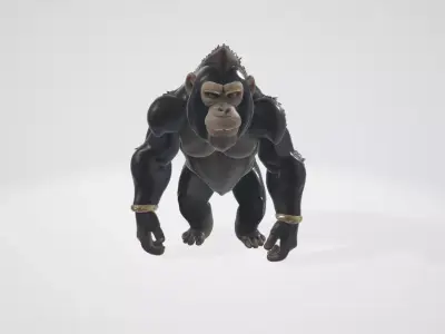 Majestic Tribal Ape - Stylized 3D Model 3D model