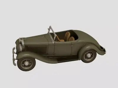 1930s Early Vintage Roadster Convertible3 D model 3D model