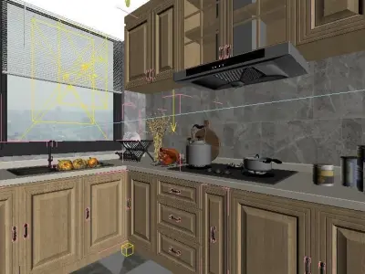 Modern Kitchen Design 3D model