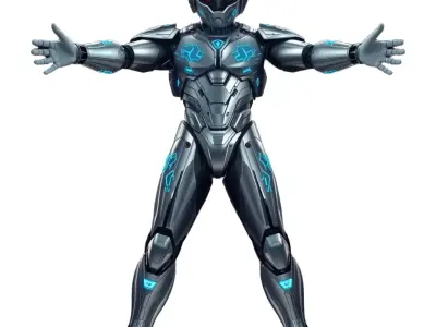 Futuristic Armor model pack Low-poly 3D model