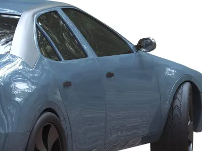 Car modeling Low-poly 3D model