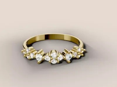 Fashion Ring 3D print model shop