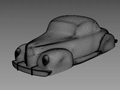 The silhouette of the car 1940 Ford V8 De Luxe Coupe 3D print model