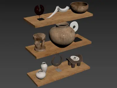 Decor set indoor 1 3D model
