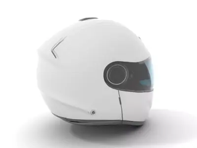 Sleek White Helmet model pack Low-poly 3D model