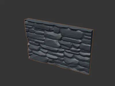 Dense Sandstone Wall Prop 3D model