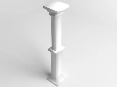 Pillar Rectangle 4 3D model