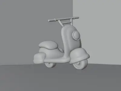 Low poly motorcycle Free low-poly 3D model