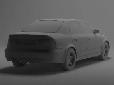 Audi 2006 Low-poly 3D model